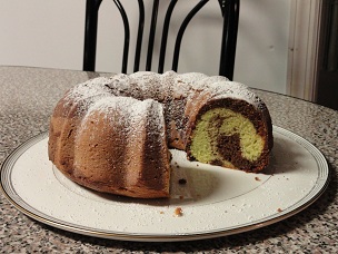 sliced cake