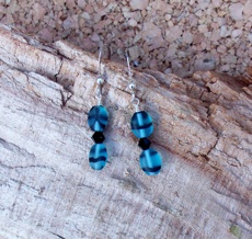 Blue & Black Earrings