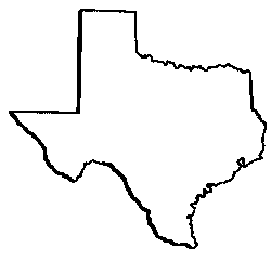 lineart map of Texas