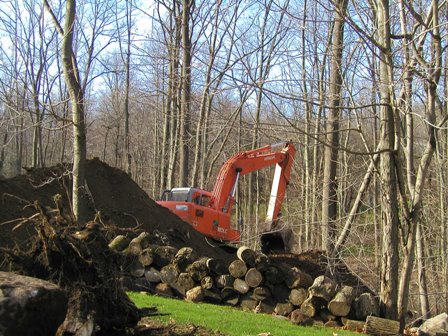 Backhoe starting job
