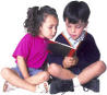 children reading image