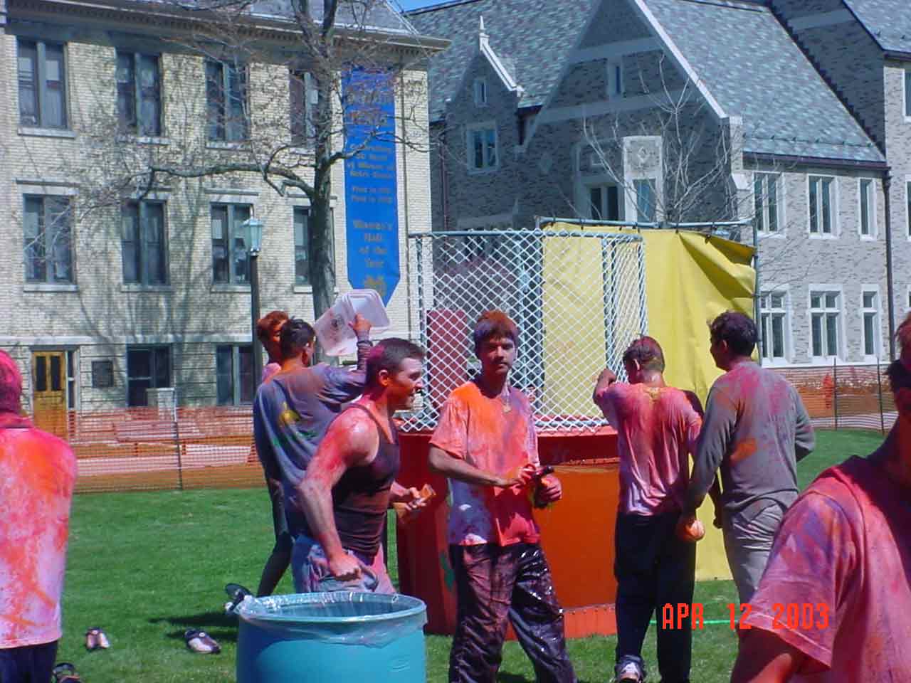 boys playing holi