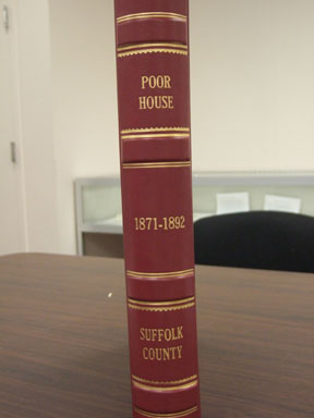 picture of a bound volume of admission records