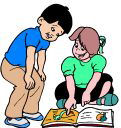 kids with book